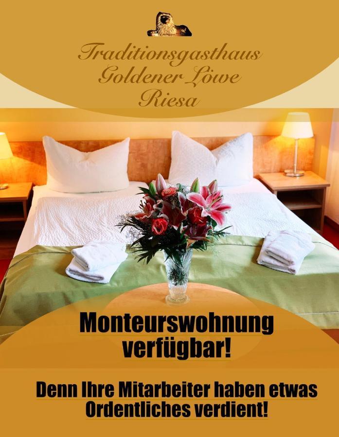 Traditionsgasthaus Goldener Loewe Riesa Restaurant & Pension ภายนอก รูปภาพ